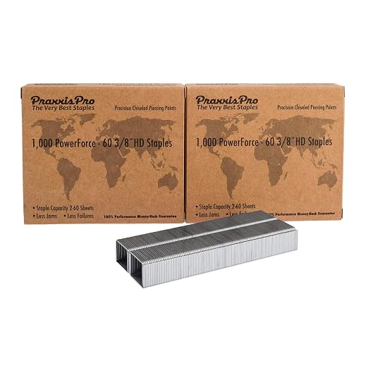 PowerForce-60 Heavy Duty Staples Refill, 3/8" Leg Length by PraxxisPro