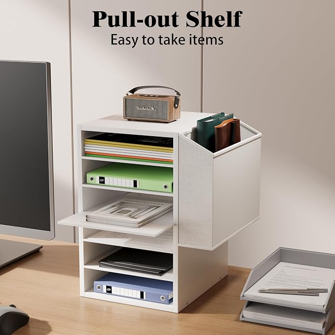 Unionly, 6 Tier Adjustable Countertop Mail Sorter, Mailboxes - Image 3