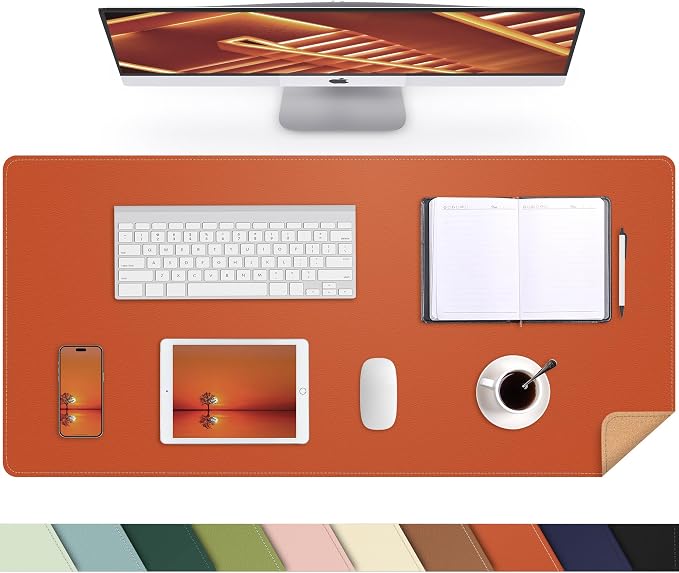 AFIING Cork Desk Mat, 35.4" x 17", Desk pad Protector | Dual-Sided Cork & PU by AFIING