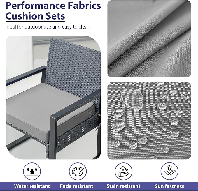 IPYNBAP Outdoor Chair Cushions Set of 4 -Waterproof Outdoor Seat Cushions - Image 3