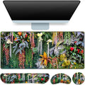 Desk Mat Floral, Large Gaming Mouse Pad by QOMOLAMA