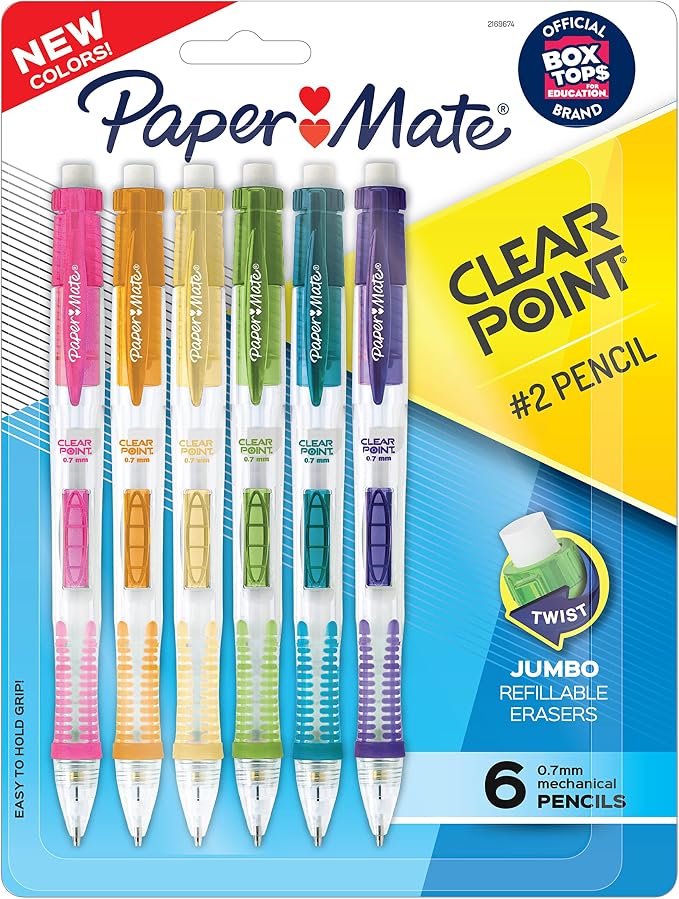 Paper Mate Clearpoint Mechanical Pencils, 0.7mm HB #2 Lead, Back to School by Unknown
