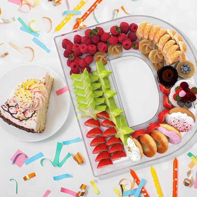 11" Acrylic Letter Charcuterie Box, Reusable Fillable Alphabet Number Shaped - Image 4