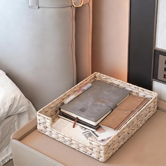 PINXIURY Water Hyacinth Letter Tray - Image 5