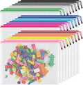 Smarpau Large A3 Mesh Zipper Pouch, 24 Pack 12 Colors 17.4" x 12.4" Zipper by Smarpau