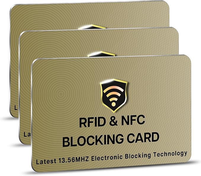 SaiTech IT RFID Blocking Cards, 3 Pack One Card Protects Entire Wallet Purse by SaiTechIT