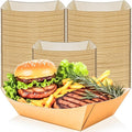 125 Pack 5LB Extra Large Paper Food Boats Trays Disposable Paper Boat Plate by MotBach