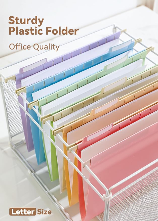 SortRax Plastic Hanging File Folders, Sturdy & Tear-Resistant, Letter Size - Image 2