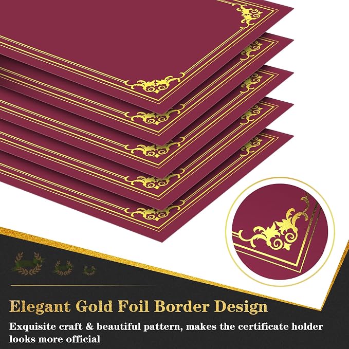 30 Packs Certificate Holders, Burgundy Certificate Covers, Diploma Holders - Image 4