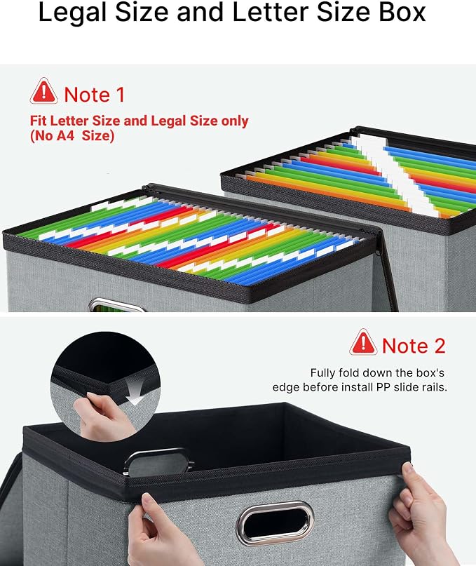 Oterri 2 Pack Large File Organizer Boxes - Image 5