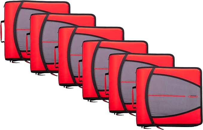 Case-it Mighty Zip Tab School Zipper Binder | 3-Inch O-Rings, 600-Sheet Capacity by Case-it