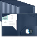 Henoyso 36 Pack Navy Blue Plastic Folders by Henoyso