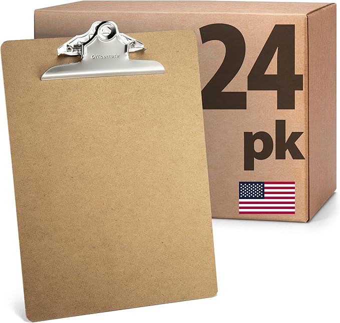 Officemate Recycled Wood Clipboards, Letter Size, Durable Hardboard Writing by Officemate