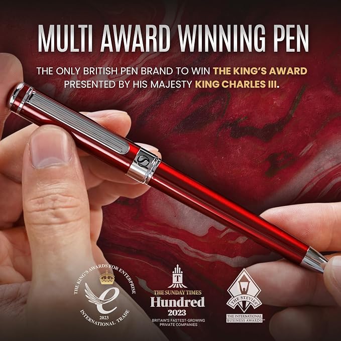 Scriveiner Personalized Deep Crimson Red Ballpoint Pen - Image 7