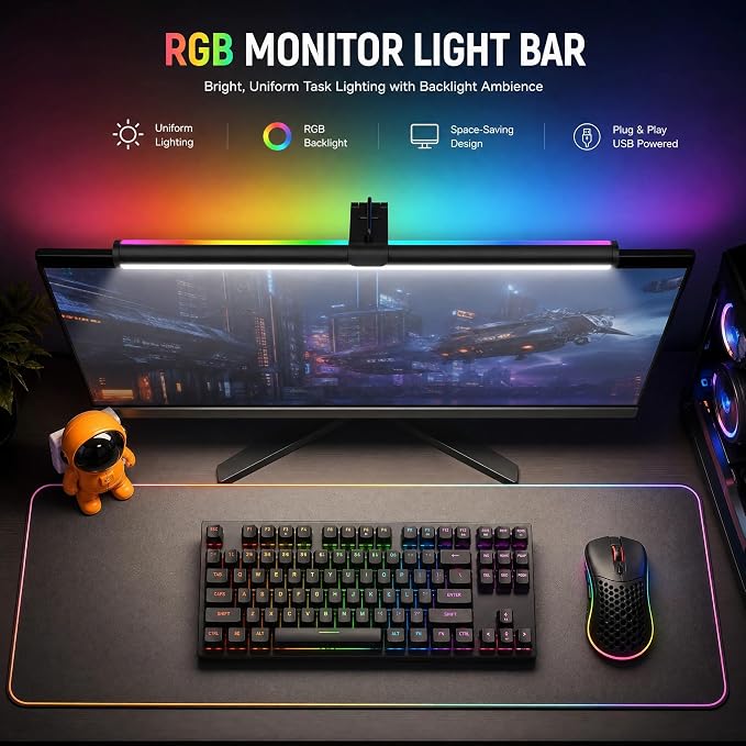 Lpraer Monitor Light Bar, Touch Control USB Reading Desk Lamp - Image 7