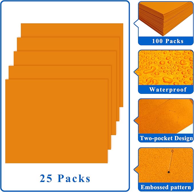 Zzrywuty File folders with Pockets, 25 Pack Paper Folders with Card Slot - Image 5