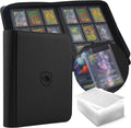 Toploader Binder, Holds 360 Toploader, 100 Toploaders INCLUDED, 9-Pocket PU by Pemocyny