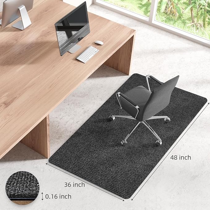 Office Chair Mat for Hardwood and Tile Floor, Anti-Slip Mat for Rolling Chair - Image 3