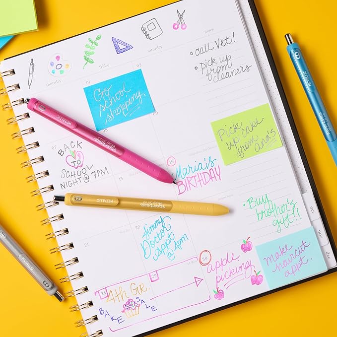 Paper Mate InkJoy Gel Pens, Retractable, Medium Point, Glittery Assorted Colors - Image 7