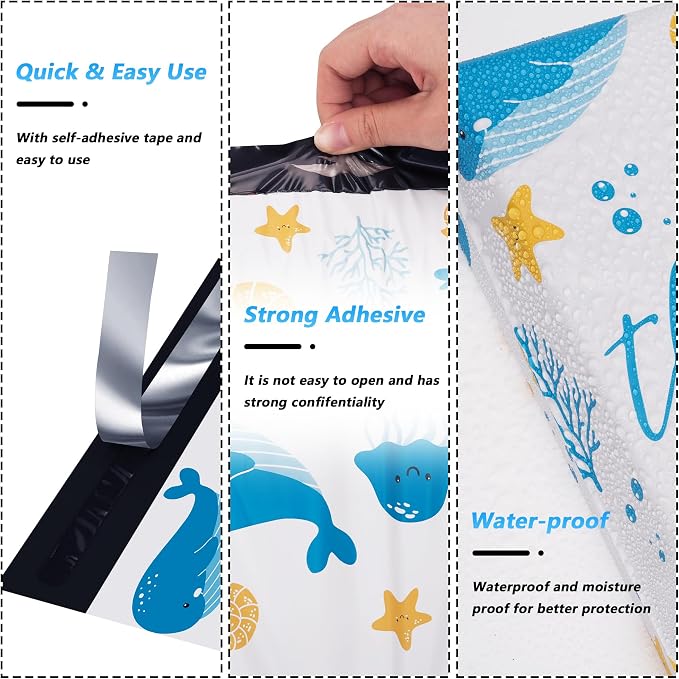 Thank You Poly Mailer 10x13 Inch 25 Pcs, Waterproof and Tear-Resistant Shipping - Image 3