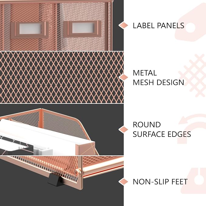 DALTACK Desk Organizers Metal Magazine File Holder - Image 3
