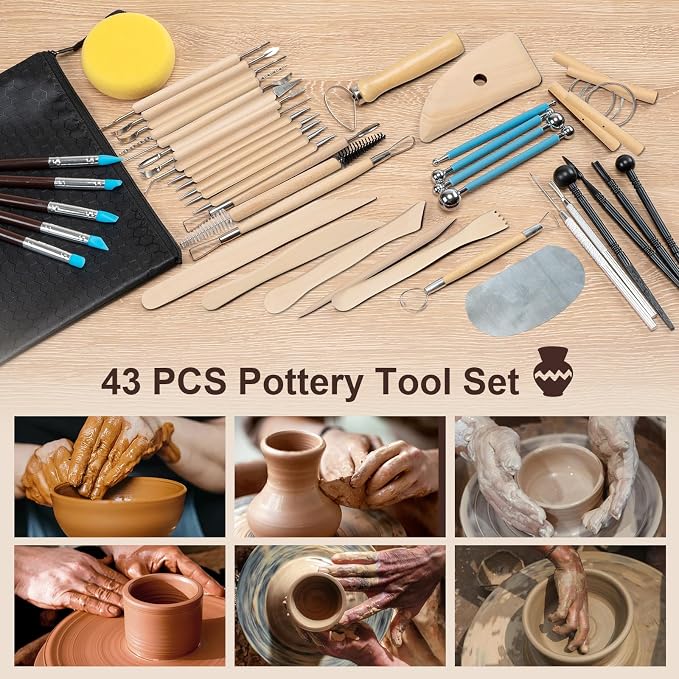 Amrules Clay Tools Kit, Practical Polymer Clay Sculpting Tools Kit, Air Dry - Image 7