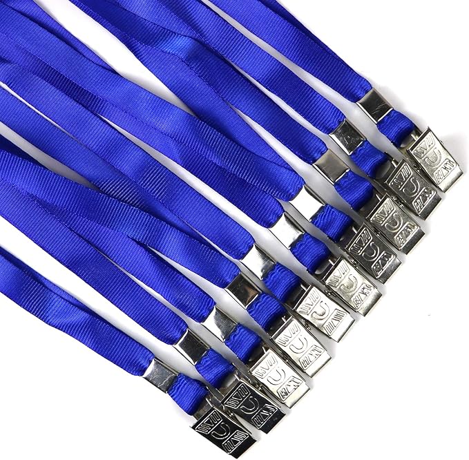Ollain Lanyards for Id Badges Nylon Neck Flat Cruise Lanyard Bulldog Clips - Image 4