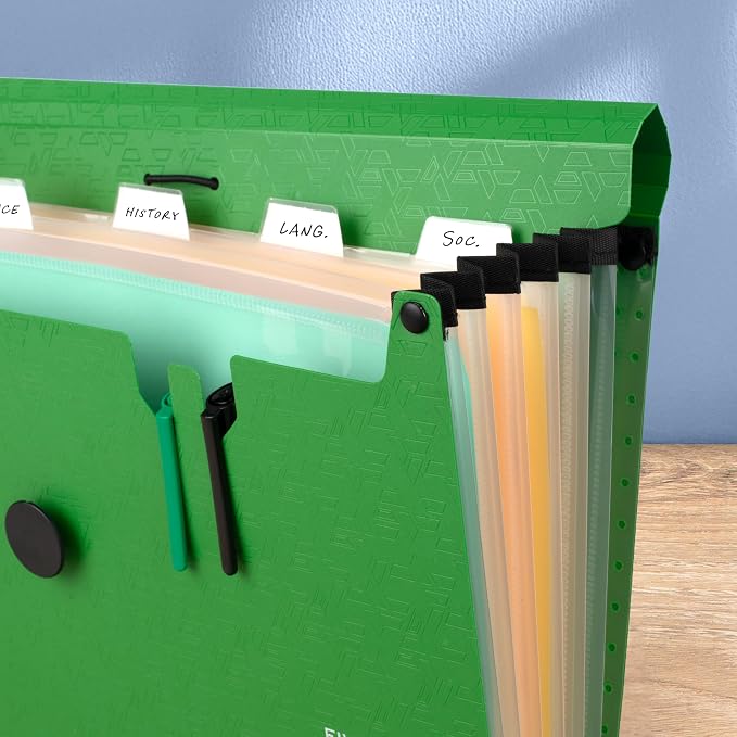 Five Star Expanding File Organizer, 6-Pocket Accordian File Organizer, Bungee - Image 5