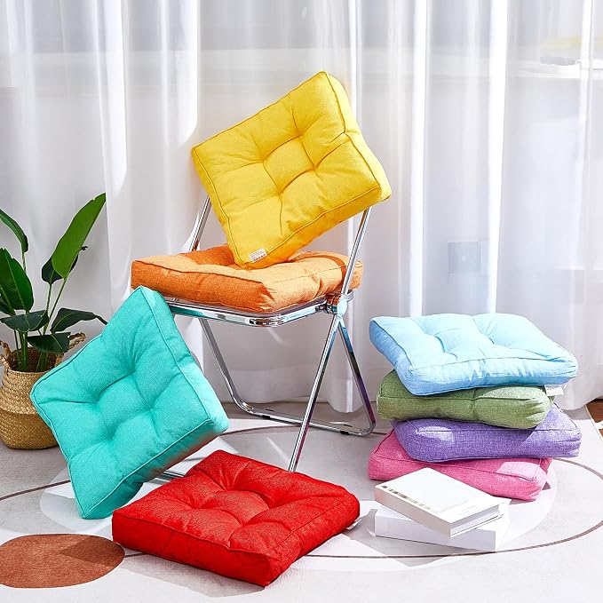 Juexica 8 Pcs Floor Cushions for Kids Floor Pillows Flexible Seating Cushions - Image 3