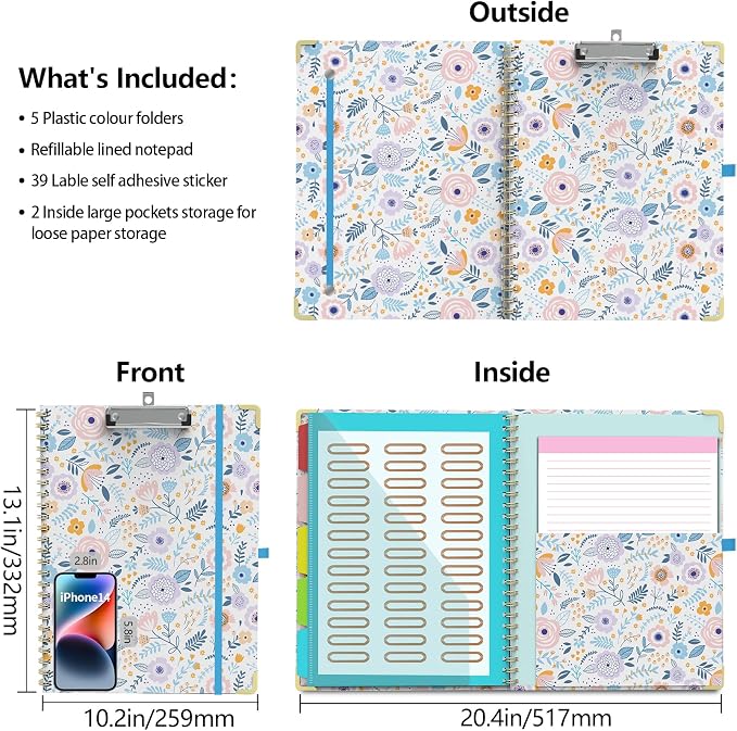 Clipboard Folio with Storage Clipboards Padfolio Notebook - Image 2