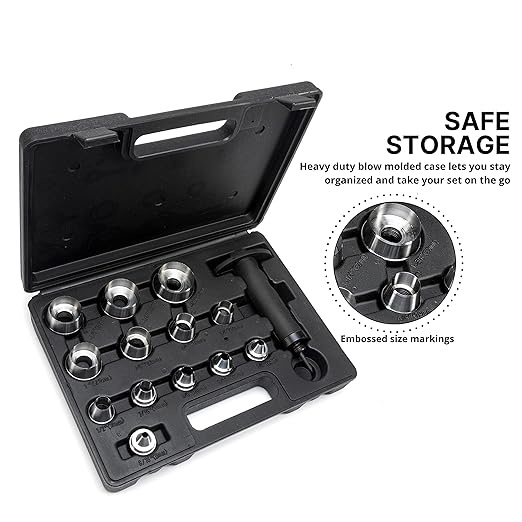 NEIKO 02604A Hole Punch Set | SAE & Metric, 3/16” – 1-3/8” & 5 – 35mm | 14 - Image 5