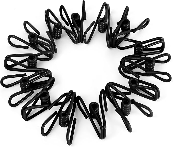 30 Pack Black Chip Bag Clips for Food by RIVEDA