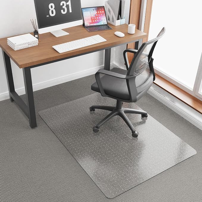 36”x 48” Carpet Floor Mat for Office Chair, HeavyDuty Chair Mats for Carpeted by FeelLifeEnjoyLifelmmerseYourselfInLife