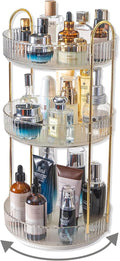 Asayuee 360 Rotating Makeup Organizer, 3 Tier Large Capacity Make Up Organizers by Asayuee
