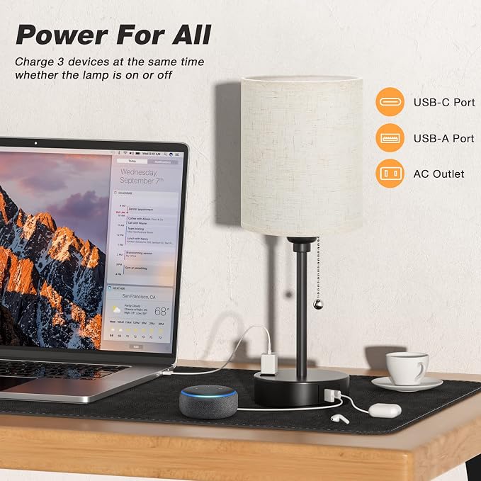 Small Bedside Lamps 3 Color Modes - Image 3