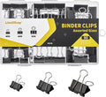 90 Count Binder Clips Assorted Sizes, Paper Binder Clips, Metal Paper Clamps by Unknown