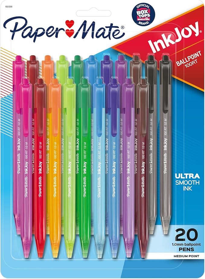 Paper Mate InkJoy 100RT Retractable Ballpoint Pens, Medium Point, Colorful by Unknown