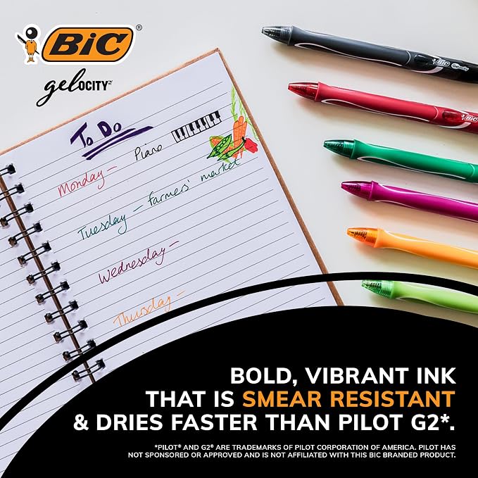 BIC Gelocity Quick Dry Ocean Themed Gel Pens, Medium Point, 8-Count -Pen Set - Image 3