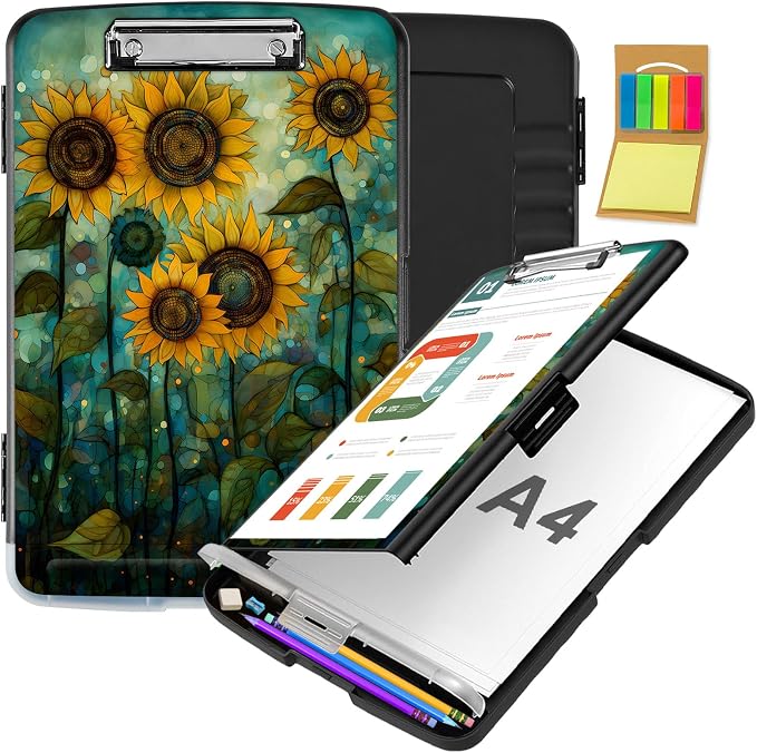 Clipboard with Storage, Office Supplies Nursing Clipboards Folder with Pen by CAPAUNVDA