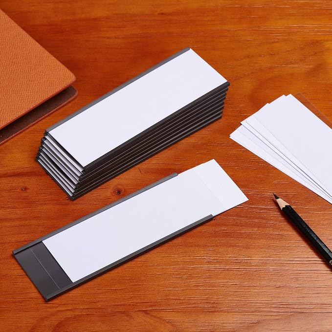 Magnetic Label Holders with Magnets, Data Card Holders with Clear Plastic - Image 7