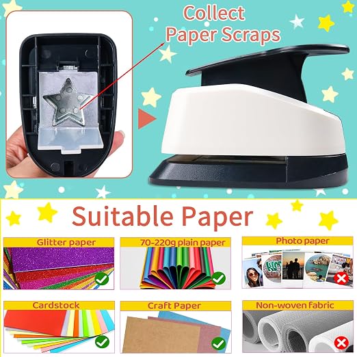 Star Hole Punch, Star Punches for Paper Crafts, Stars Paper Puncher Shape - Image 4