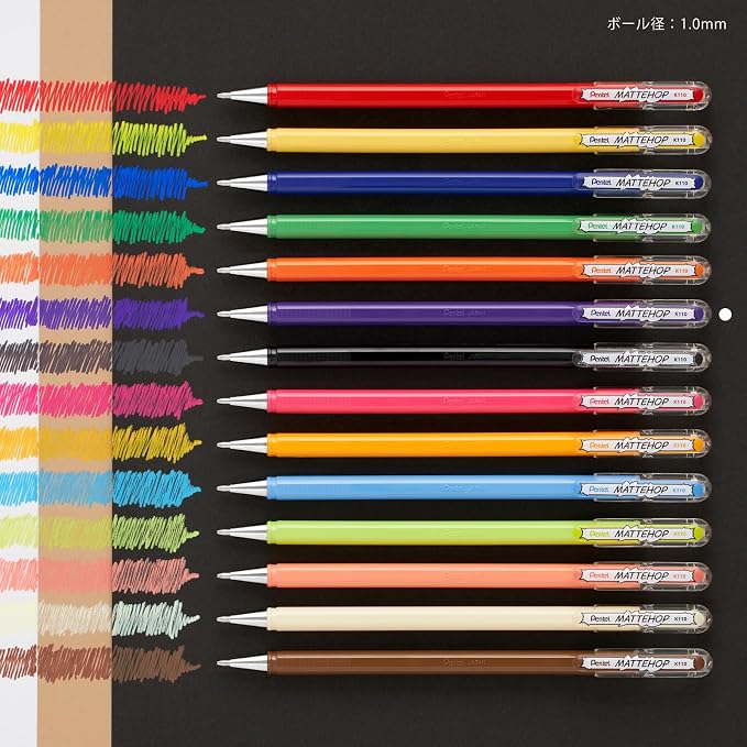 Pentel Matte Hop Violet Color Ballpoint Pen - Image 6
