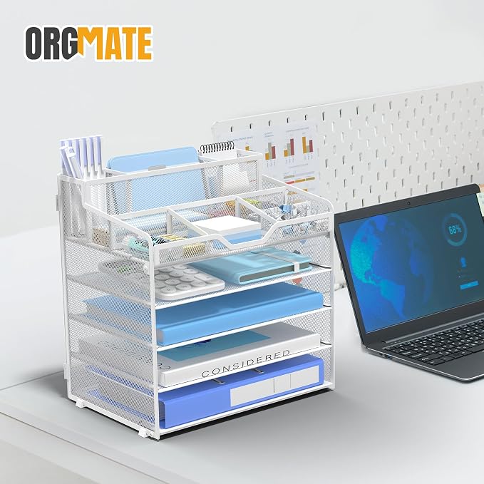 5 Tier Mesh Desk Organizer - Image 7