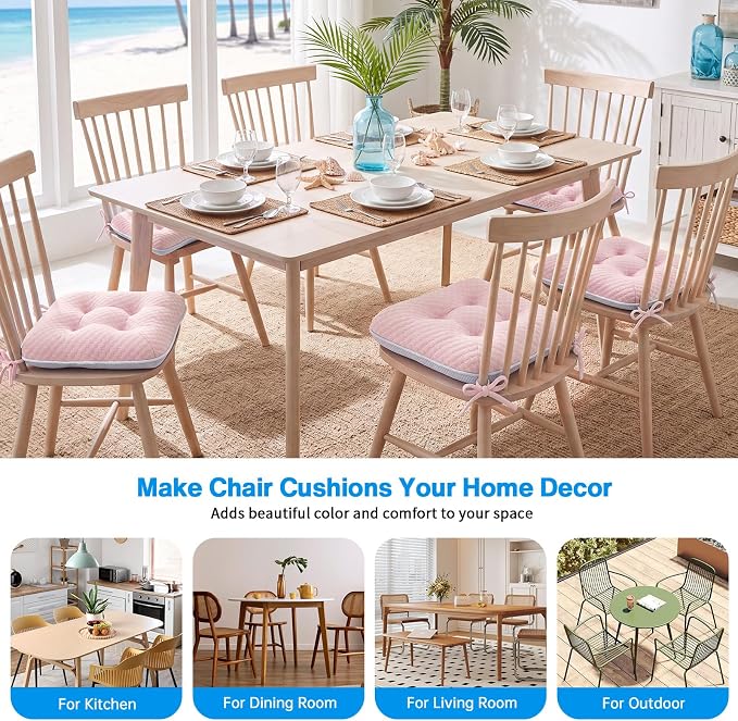 BETU Cooling Chair Cushions Set of 6, 3.5” Thick Seat Cushions, Breathable - Image 9