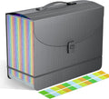 25 Pockets Expanding File Folders, Portable Accordian File Organizer, by Vanulee