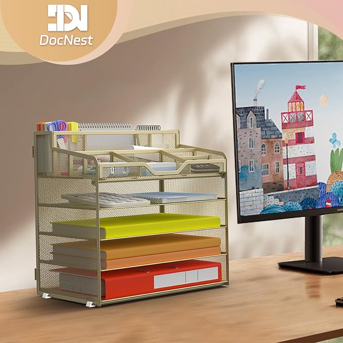 Docnest 5 Tier Mesh Desk Organizer - Image 6