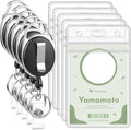 5 Pack ID Badge Holder with Badge Reels Retractable Clip Heavy Duty Vertical by BESARME