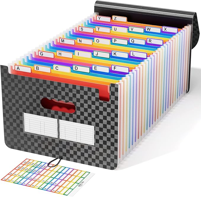 ABC life 26-Pocket Accordion File Organizer, High Capacity Expandable Monthly by ABClife