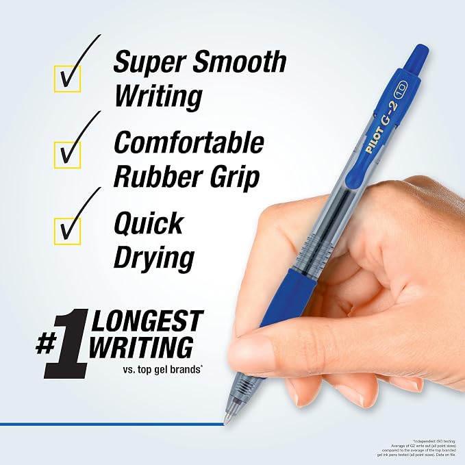 Pilot G2 Premium Gel Roller Pens, Bold Point 1 mm, - Image 2