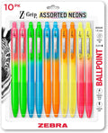 Zebra Pen Z-Grip Retractable Ballpoint Pen, Smooth-Flowing Black Ink, 1.0mm by ZebraPen